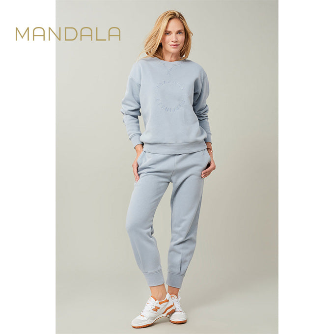 Mandala Natural Dye Track Pants - grey marble