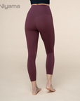 Niyama Essentials 7/8 Yoga Leggings mit hohem Bund - burgundy