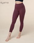 Niyama Essentials 7/8 Yoga Leggings mit hohem Bund - burgundy