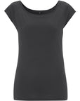 Damen Bamboo Raglan T-Shirt - charcoal