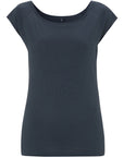 Damen Bamboo Raglan T-Shirt - denim