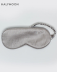 Halfmoon Schlafmaske aus Seide - Fossil Grey/Dune