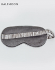 Halfmoon Schlafmaske aus Seide - Fossil Grey/Dune