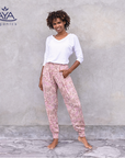 Jaya Ananda Sommer Yogahose - rose birds
