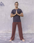 Jaya Carlos Herren Yoga Hose - burgundy