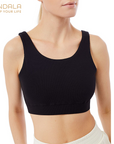 Mandala Basic Ribbed Bra - black