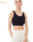 Mandala Basic Ribbed Bra - black