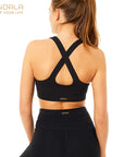 Mandala Cross Back Bra - black