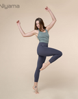 Niyama Cropped Tank Crop Top - dusty turquoise