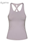 Niyama Crossed Back Tank Top light pearl