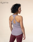 Niyama Crossed Back Tank Top light pearl