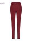 Yamadhi Basic Leggings Crossed Waist - Burgundy (Weinrot)