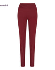 Yamadhi Basic Leggings Crossed Waist - Burgundy (Weinrot)