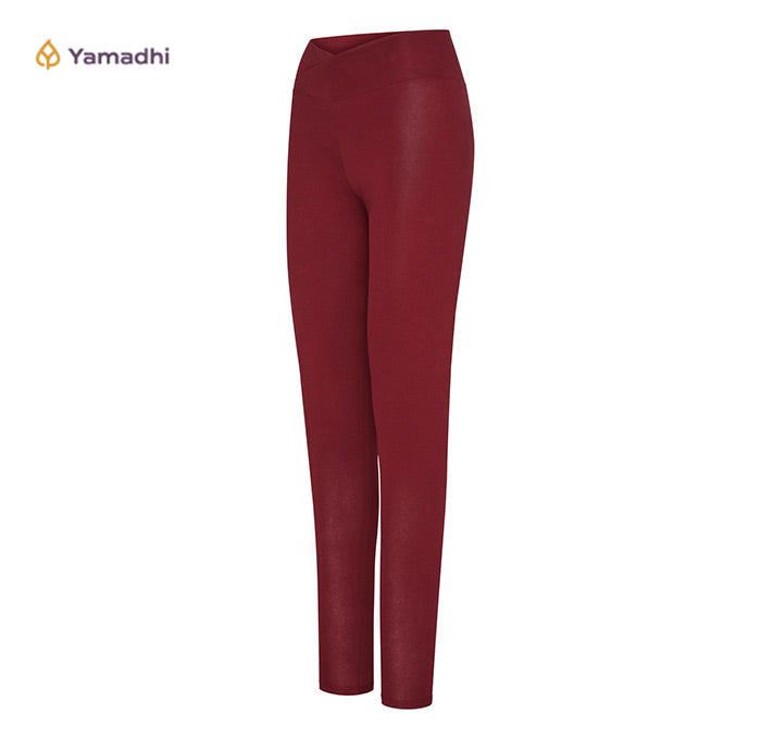 Yamadhi Basic Leggings Crossed Waist - Burgundy (Weinrot) – little