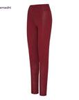 Yamadhi Basic Leggings Crossed Waist - Burgundy (Weinrot)