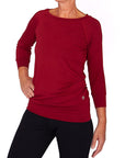 Yamadhi Casual ¾ Modal Yoga Longsleeve - Bordeaux