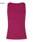 Yamadhi Boat Neck Tank Top Modal - Purple Grape (Berry)