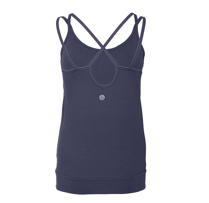 Yamadhi Yoga Spaghetti Top Bio-Baumwolle - Dark Iris (Dunkelblau)