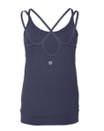 Yamadhi Yoga Spaghetti Top Bio-Baumwolle - Dark Iris (Dunkelblau)