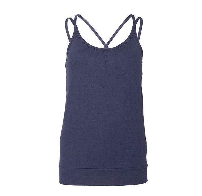 Yamadhi Yoga Spaghetti Top Bio-Baumwolle - Dark Iris (Dunkelblau)