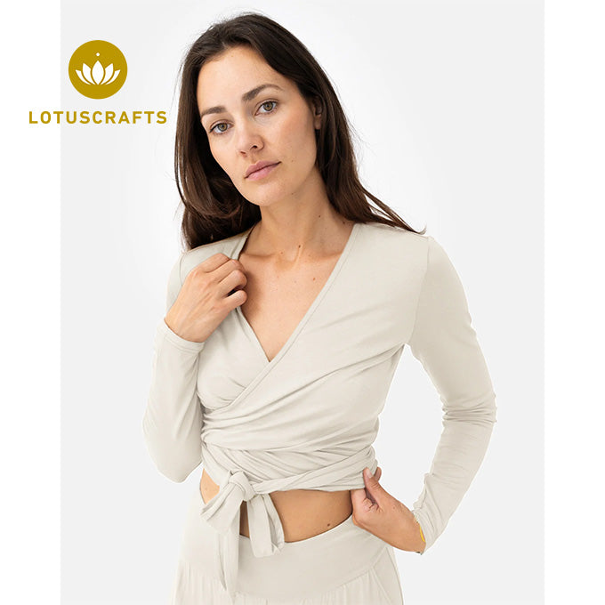 Amina Wrap Top - almond milk