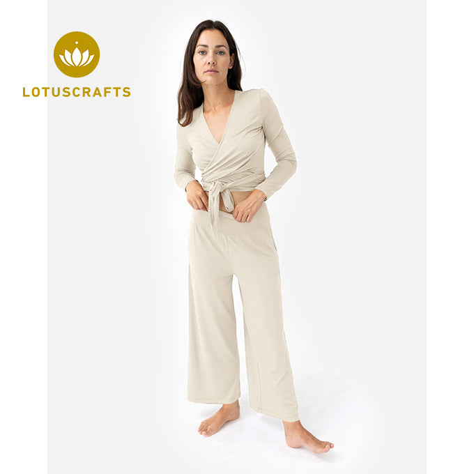 Amina Wrap Top - almond milk