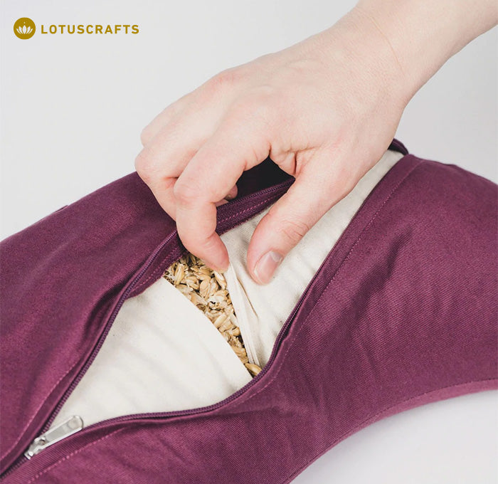 Yogakissen Halbmond Lotuscrafts Shanti Bio Baumwolle