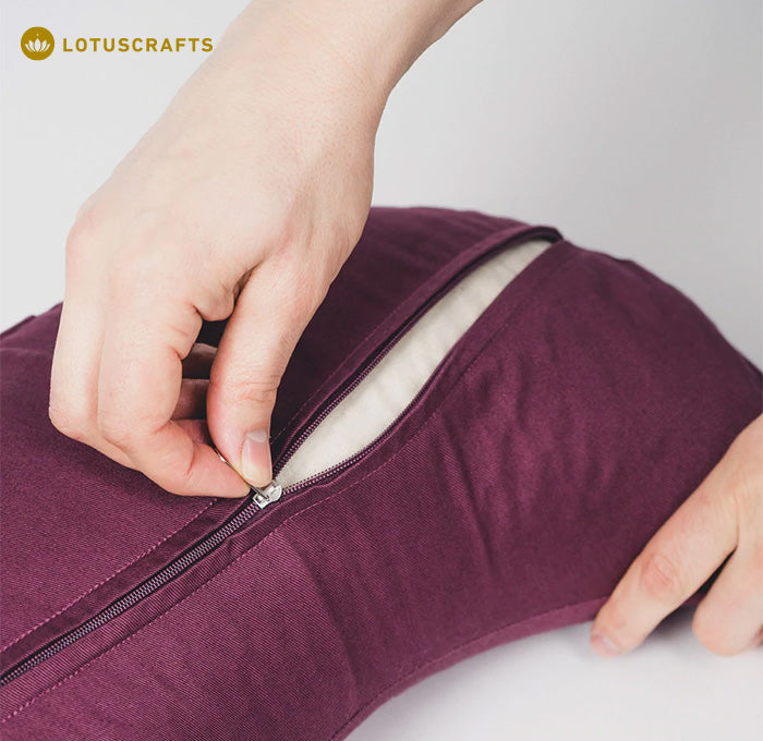 Yogakissen Halbmond Lotuscrafts Shanti Bio Baumwolle