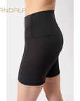 Mandala Biker Shorts - black