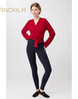 Mandala Cozy Wool Wrap Jacket - rouge