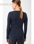 Mandala Crew Neck Wool Mix - night sky