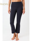 Mandala Cropped Flared Pants - night sky