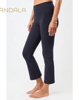 Mandala Cropped Flared Pants - night sky