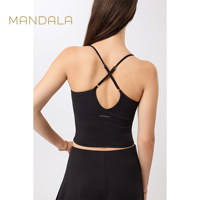 Mandala Copped Pilates Top - black