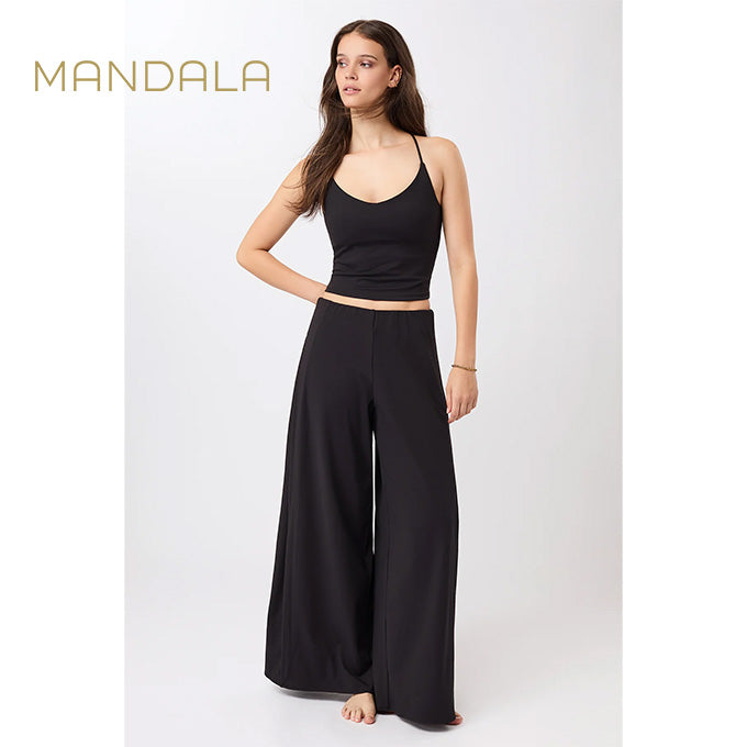 Mandala Copped Pilates Top - black
