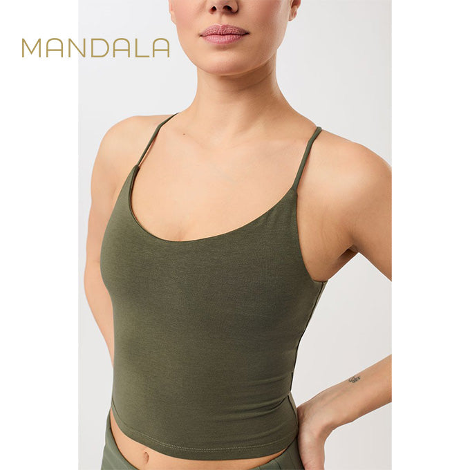 Mandala Copped Pilates Top - leaf