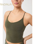 Mandala Copped Pilates Top - leaf