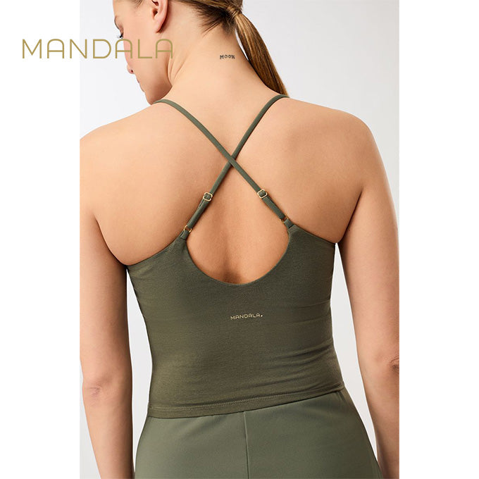 Mandala Copped Pilates Top - leaf