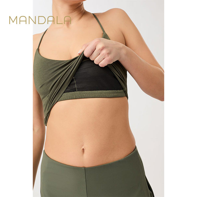 Mandala Copped Pilates Top - leaf