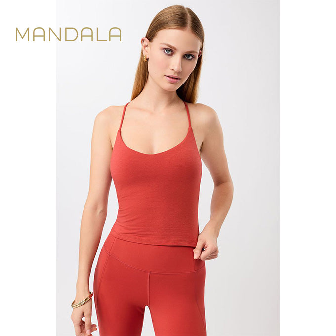 Mandala Copped Pilates Top - siena