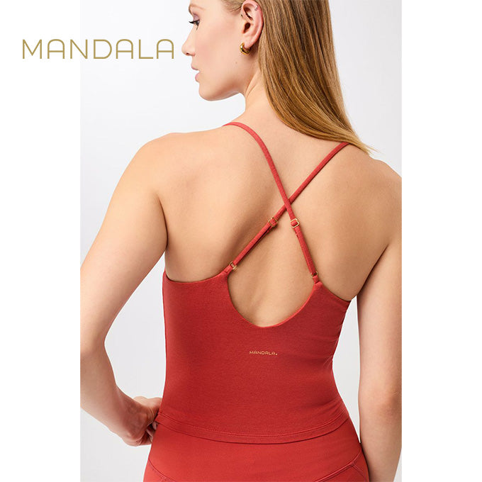 Mandala Copped Pilates Top - siena