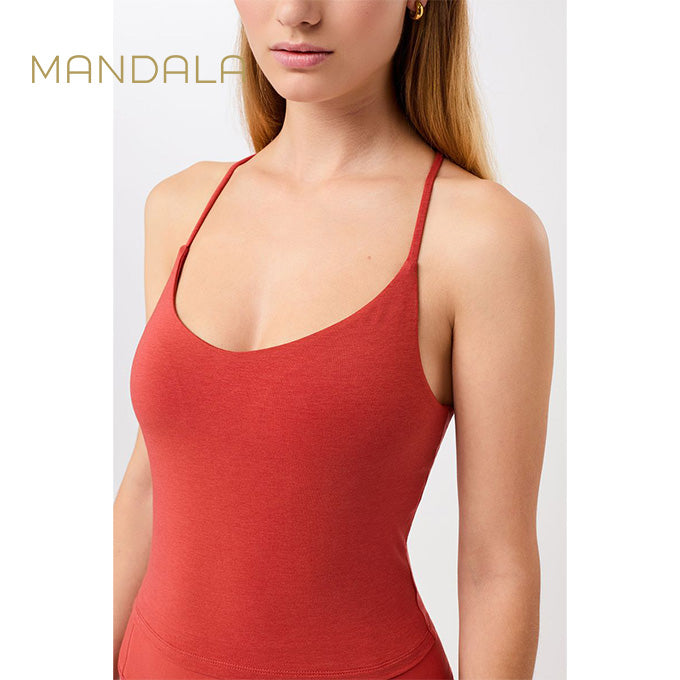 Mandala Copped Pilates Top - siena