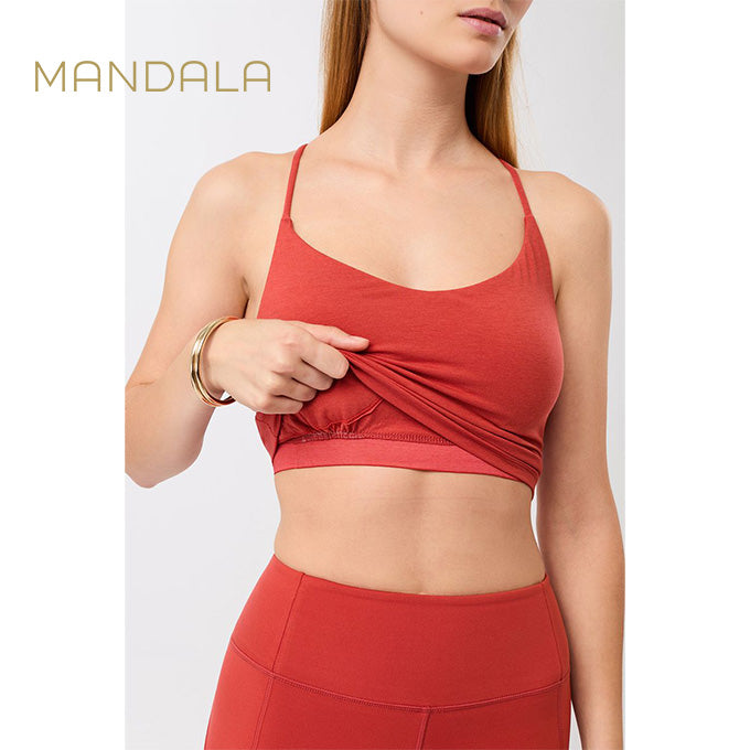 Mandala Copped Pilates Top - siena