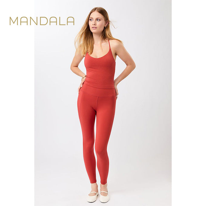 Mandala Copped Pilates Top - siena