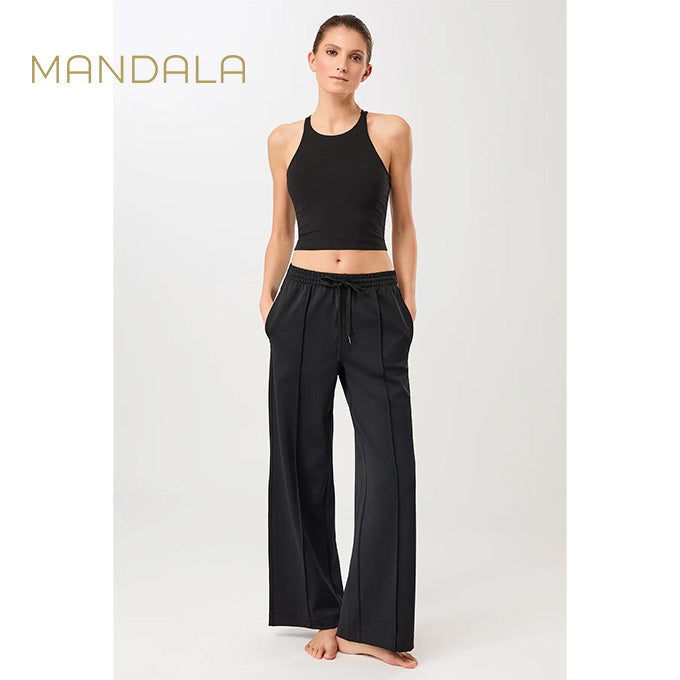 Mandala Cross Top - black