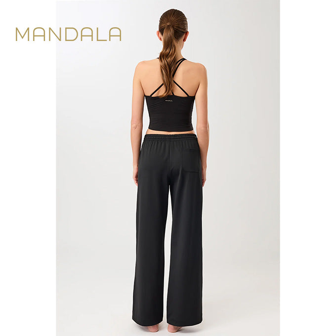 Mandala Cross Top - black