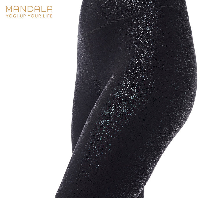 Mandala Sparkling Tights Legging - glitter black