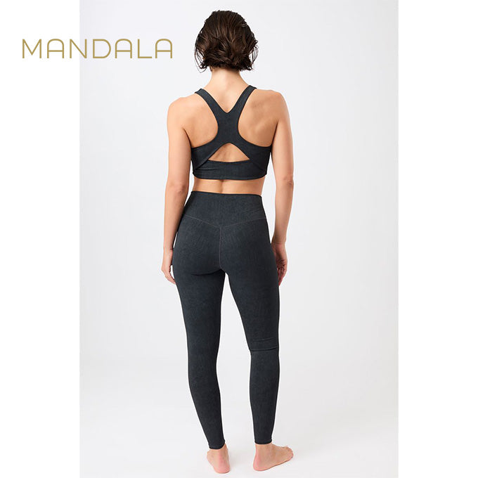 Mandala Monoprinted Tights - anthra