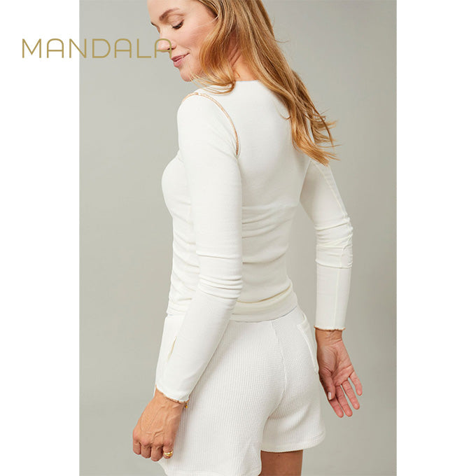Mandala Pocket Shorts - white