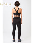 Mandala Racer Bra - black